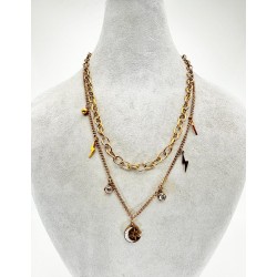 Rose İkili Figürlü Kolye